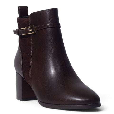 European Union Women Brown Leather Half Boot #5491