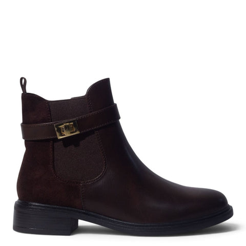 European Union Women Brown Leather Half Boot #5500