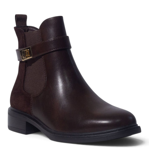 European Union Women Brown Leather Half Boot #5500