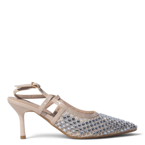 European Union Women Silver Glitter Heels #5512