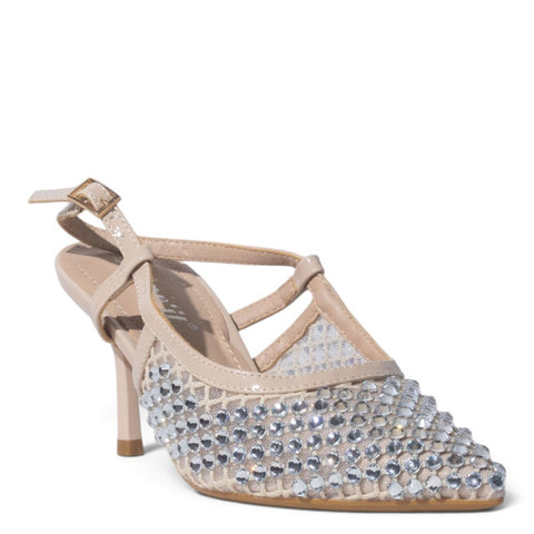 European Union Women Silver Glitter Heels #5512