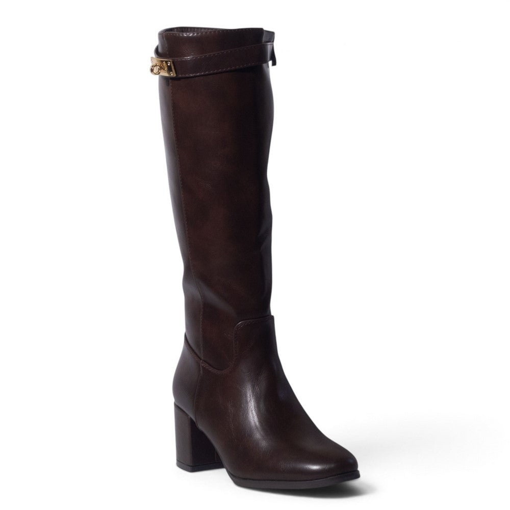 European Union Women Brown Leather Boot #5516