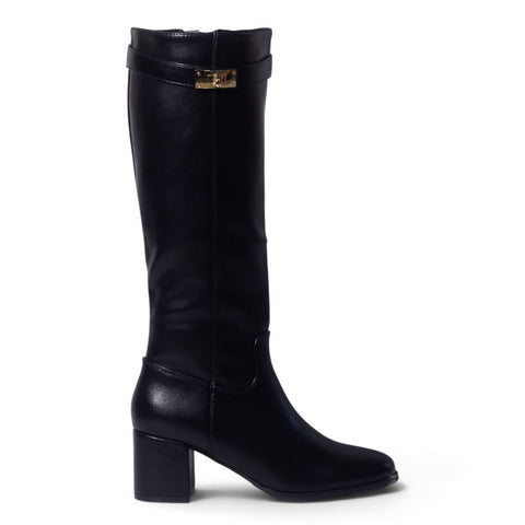 European Union Women Black Leather Boot #5518