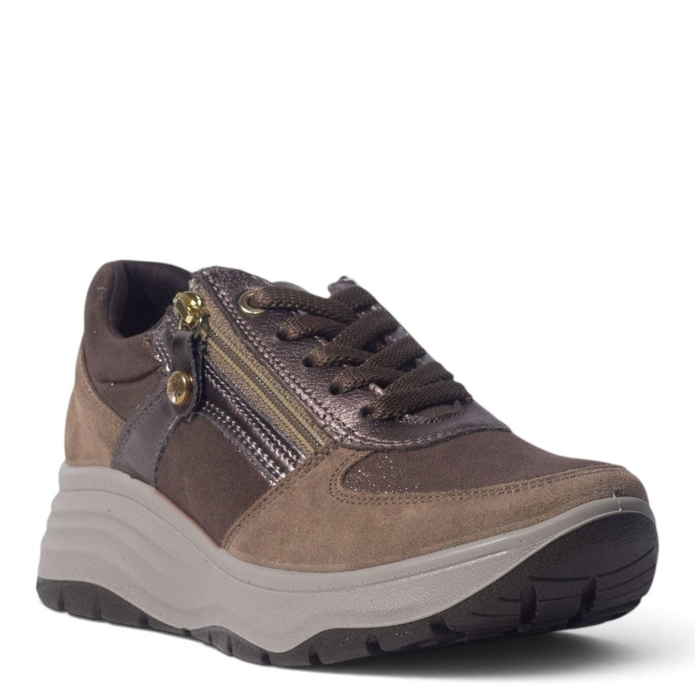 Italian Women Cafe Chamois Shoes #5534