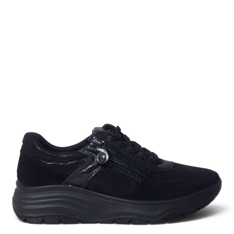 Italian Women Black Chamois Shoes #5535