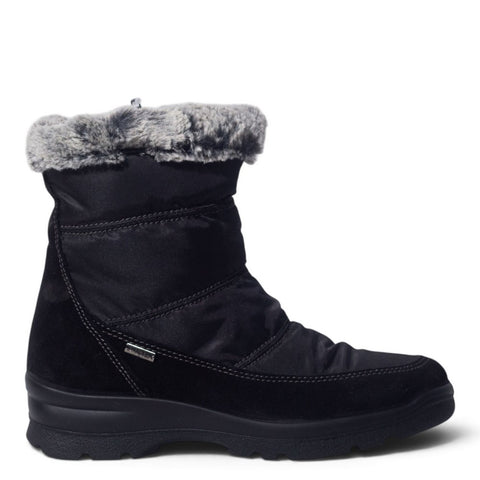 Italian Women Black Water Proof Half Boot #5536