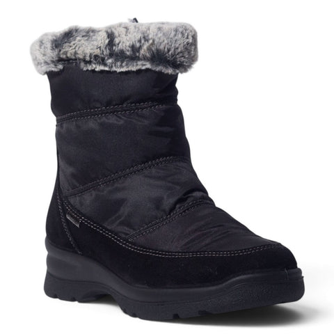 Italian Women Black Water Proof Half Boot #5536