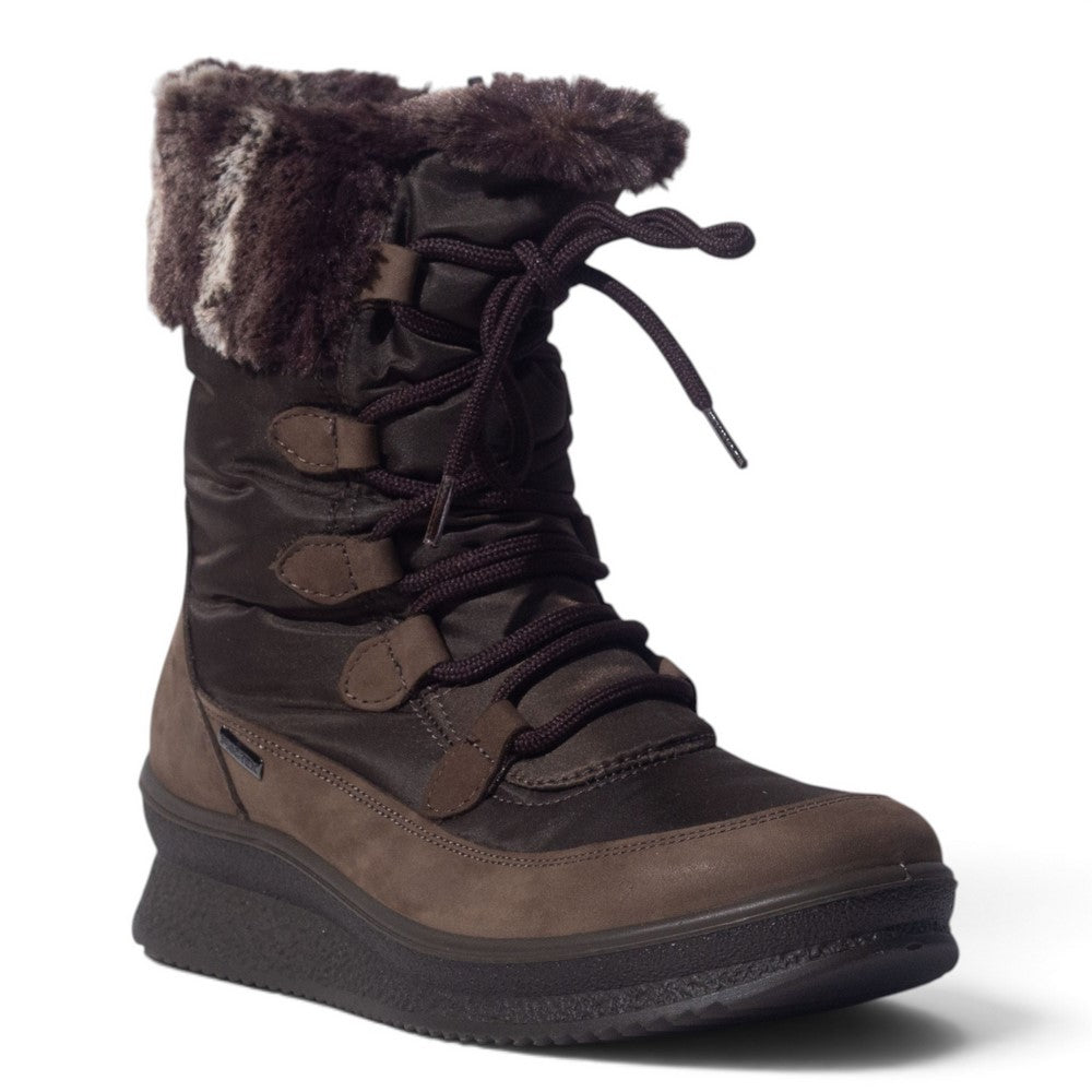 Italian Women Brown Water Proof Half Boot #5540