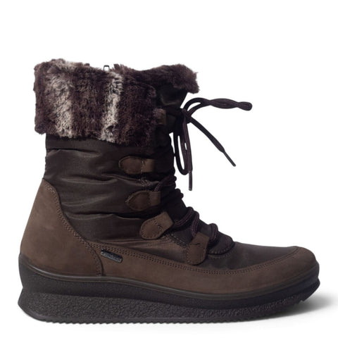 Italian Women Brown Water Proof Half Boot #5540