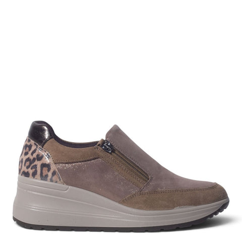 Italian Women Cafe Chamois Shoes #5565