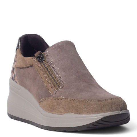 Italian Women Cafe Chamois Shoes #5565