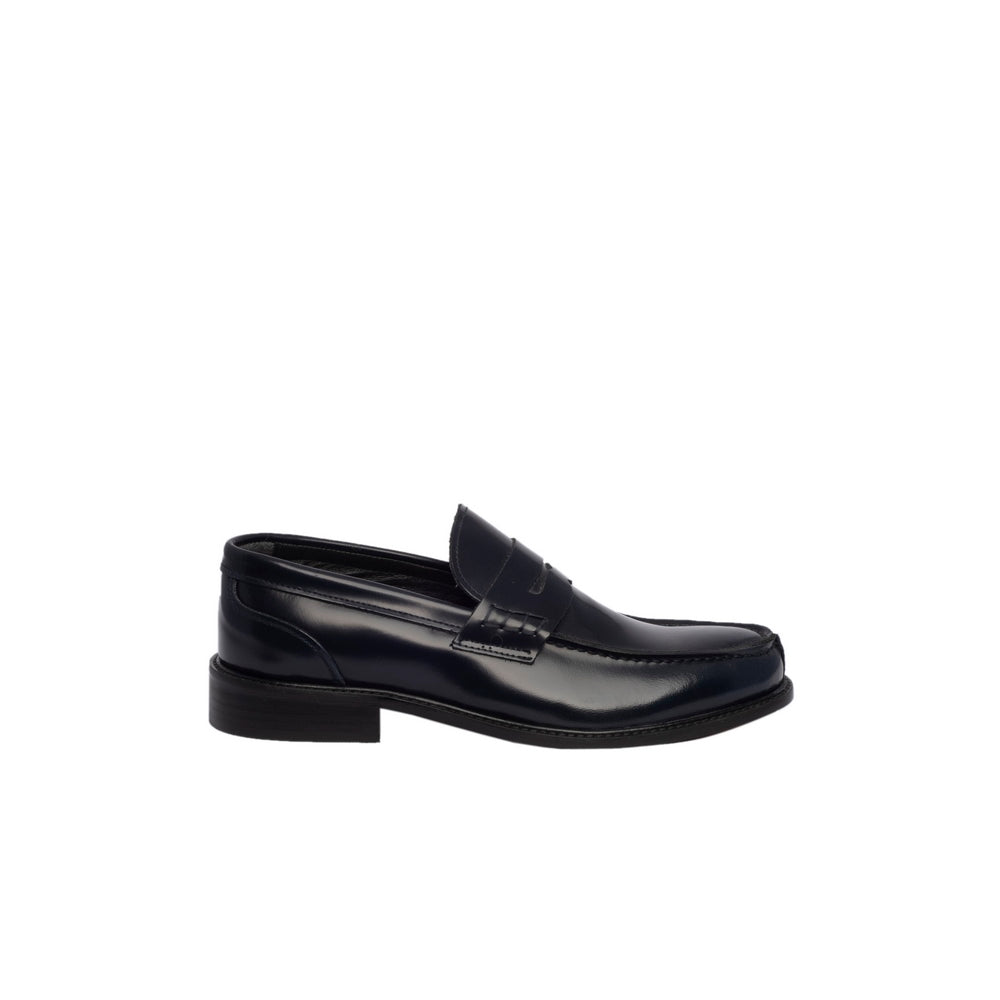 Italian  Men Navy Leather Shoes #3263