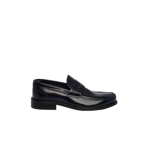 Italian  Men Navy Leather Shoes #3263