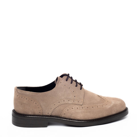 Italian Men Beige Chamois Shoes #3370