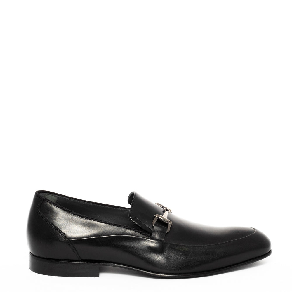Italian Men Black Leather Shoes #3408