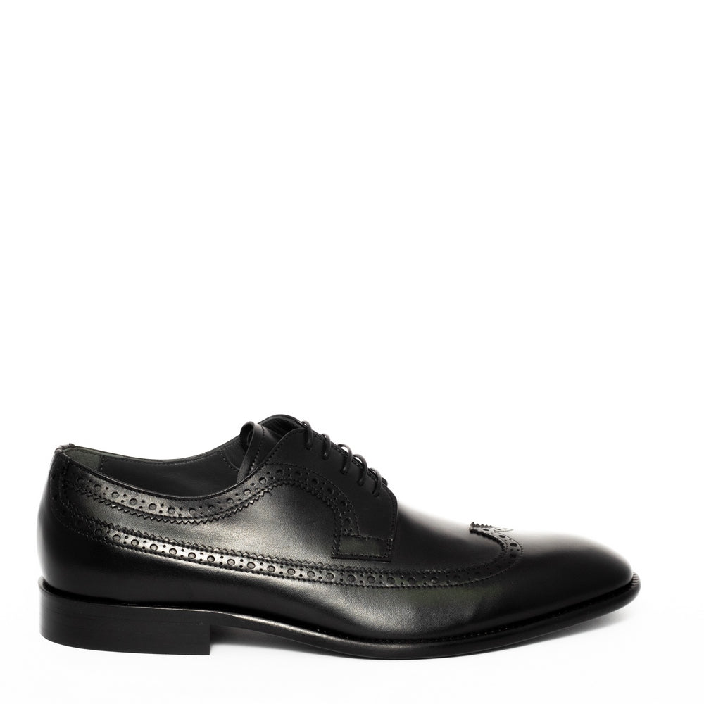 Italian Men Black Leather Shoes #3412