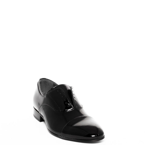 Italian Men Black Vernis Leather Shoes #3423