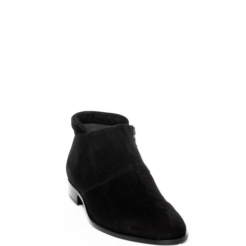 Italian Men Black Chamois Half Boot #3426