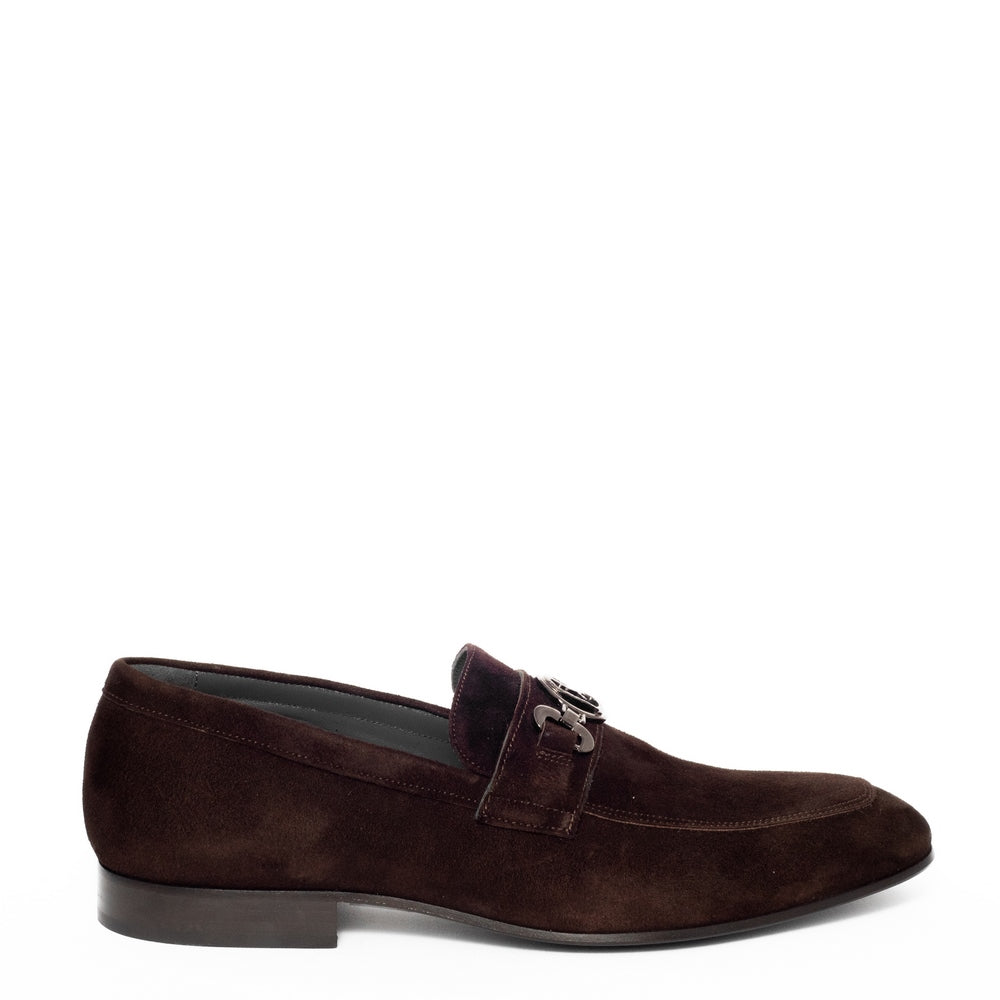 Italian Men Brown Chamois Shoes #3428