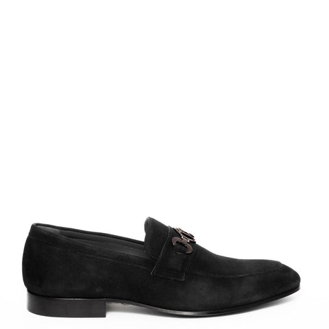 Italian Men Navy Chamois Shoes #3429