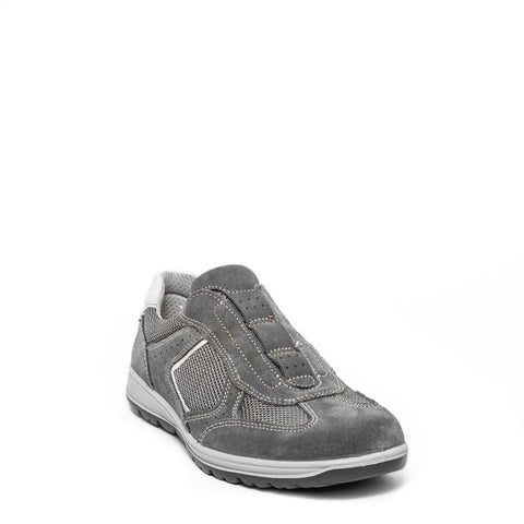 Italian Men Grey Chamois Shoes #3490