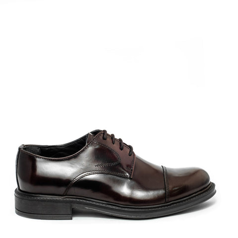 Italian Men Brown Vernis Leather Shoes #3520