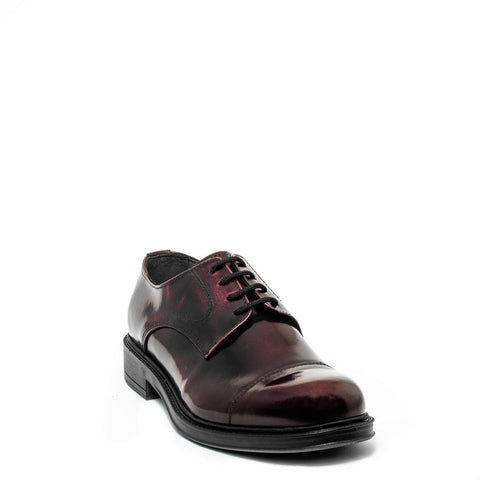 Italian Men Maroon Vernis Leather Shoes #3521