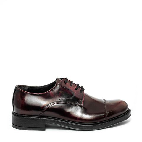 Italian Men Maroon Vernis Leather Shoes #3521
