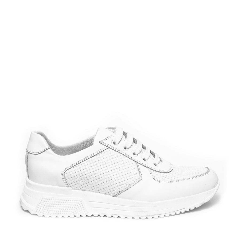 Italian Men White Leather Shoes #3536