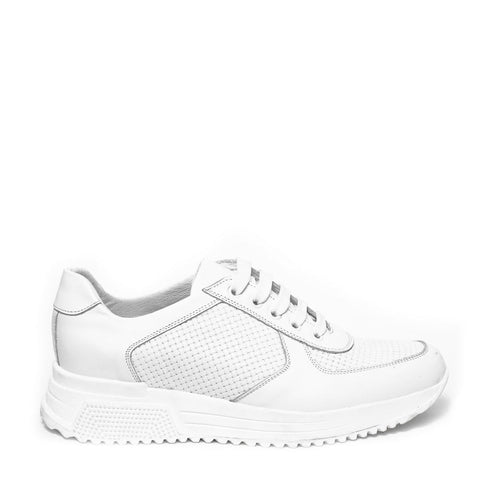 Italian Men White Leather Shoes #3536