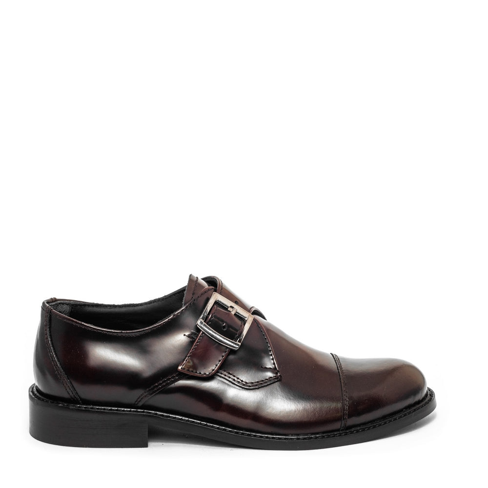 Italian Men Brown Vernis Leather Shoes #3554