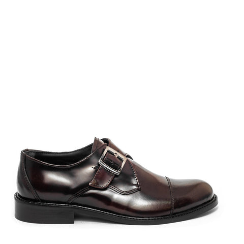 Italian Men Brown Vernis Leather Shoes #3554