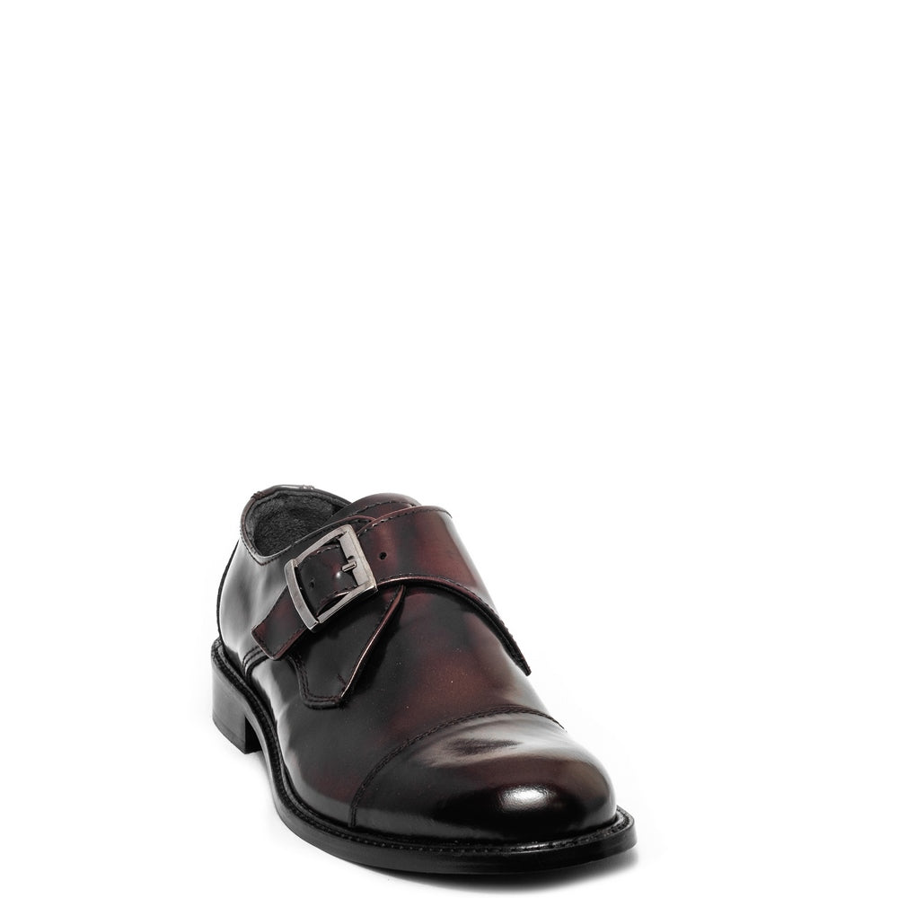Italian Men Brown Vernis Leather Shoes #3554