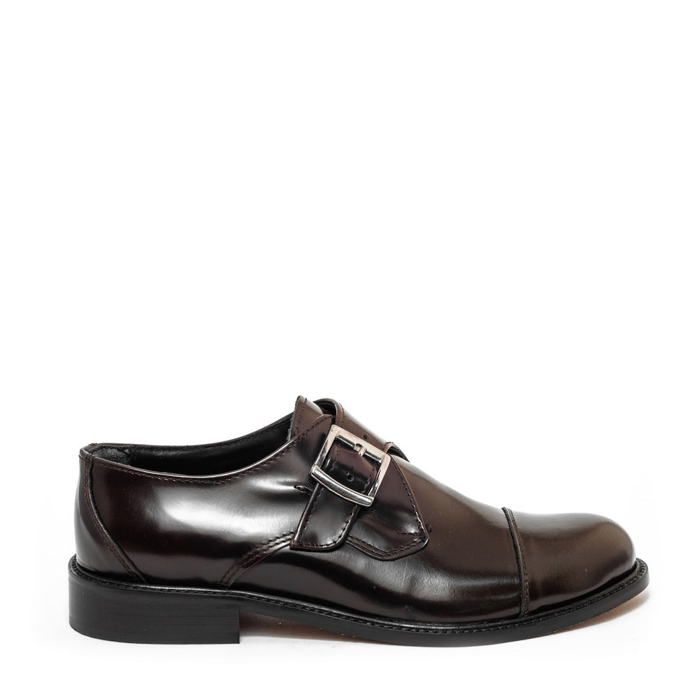 Italian Men Brown Vernis Leather Shoes #3556