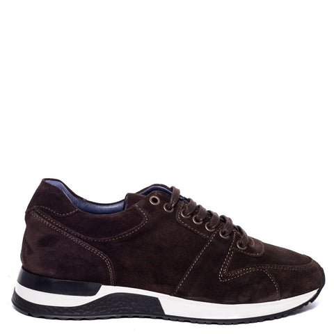 Italian Men Brown Chamois Shoes #3617