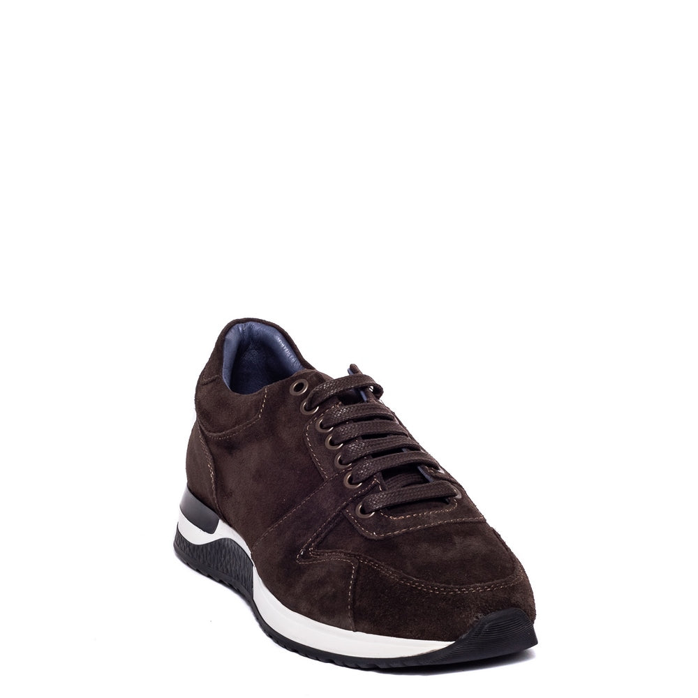 Italian Men Brown Chamois Shoes #3617