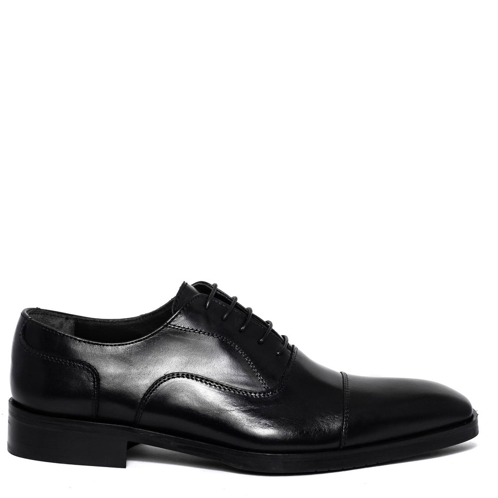 Italian Men Black Leather Shoes #3618