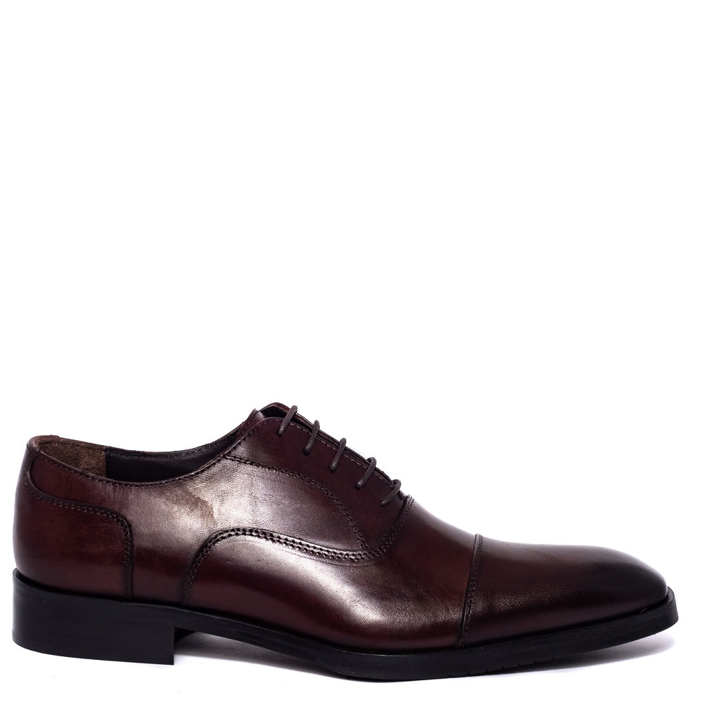 Italian Men Brown Leather Shoes #3620