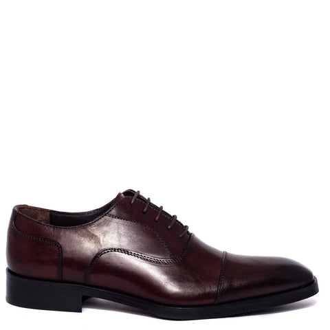 Italian Men Brown Leather Shoes #3620