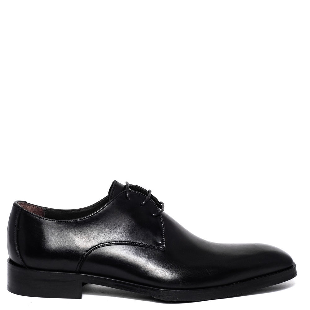Italian Men Black Leather Shoes #3625