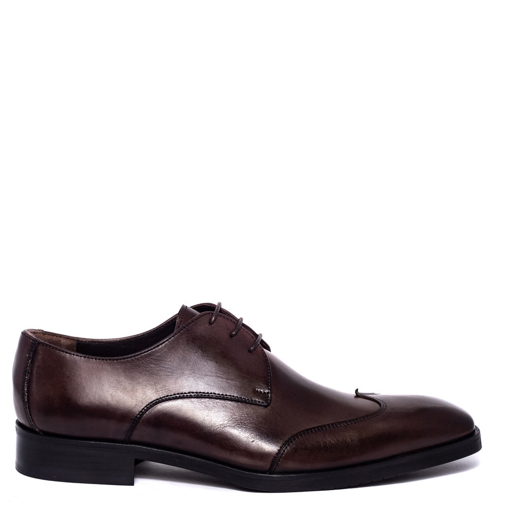 Italian Men Brown Leather Shoes #3626