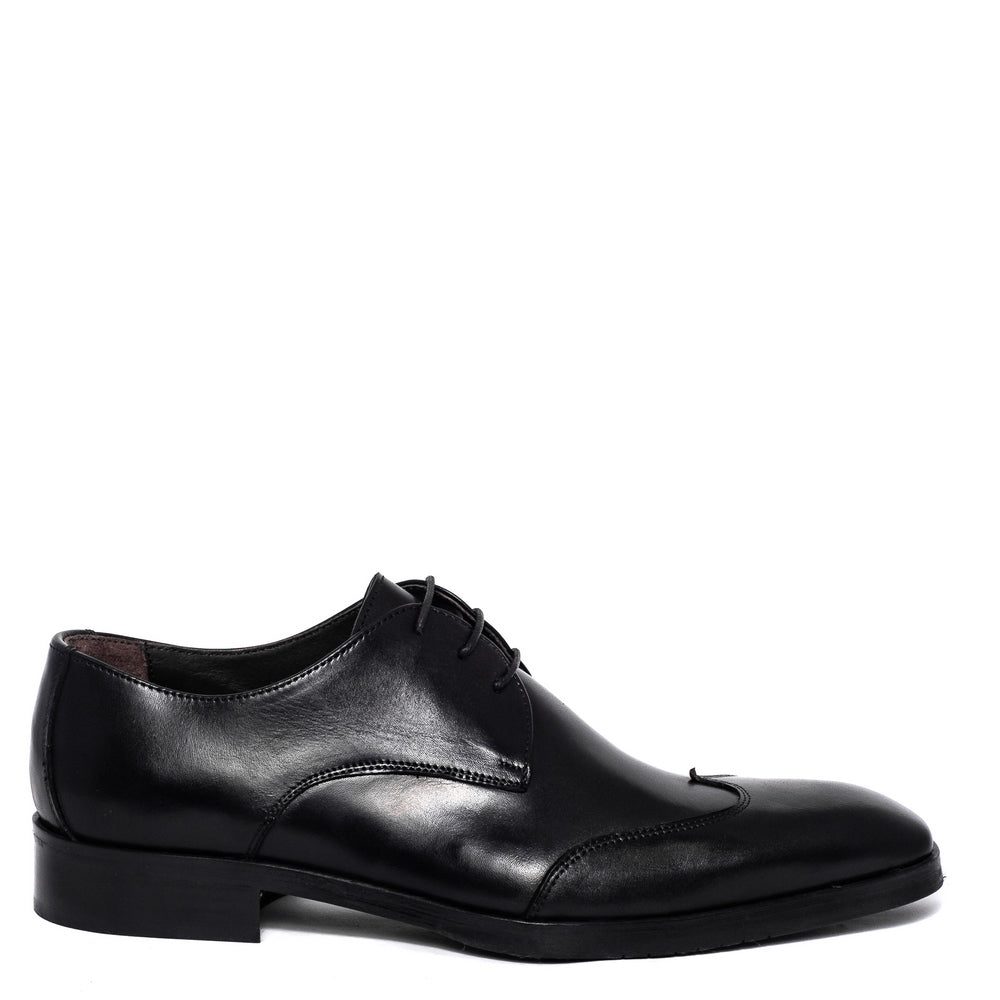 Italian Men Black Leather Shoes #3627