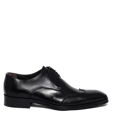 Italian Men Black Leather Shoes #3627