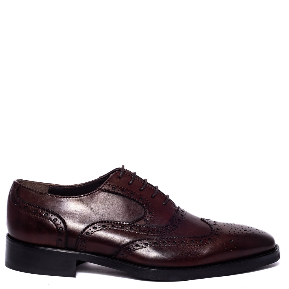 Italian Men Brown Leather Shoes #3644