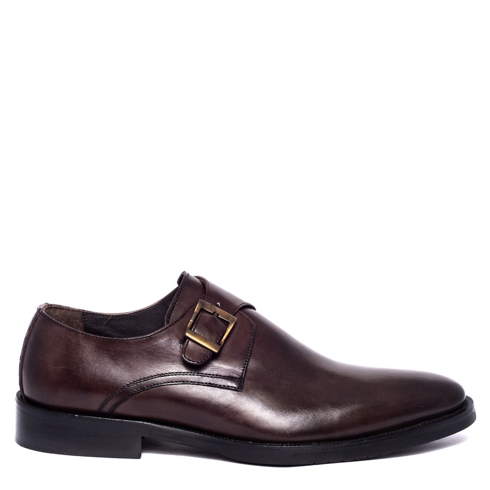 Italian Men Brown Leather Shoes #3653