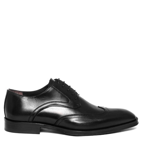 Italian Men Black Leather Shoes #3661