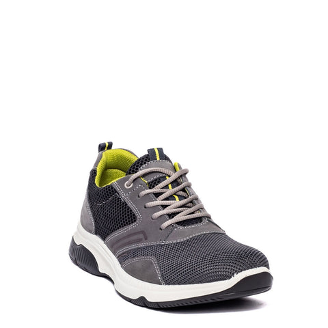 Italian Men Grey Leather Shoes #3712
