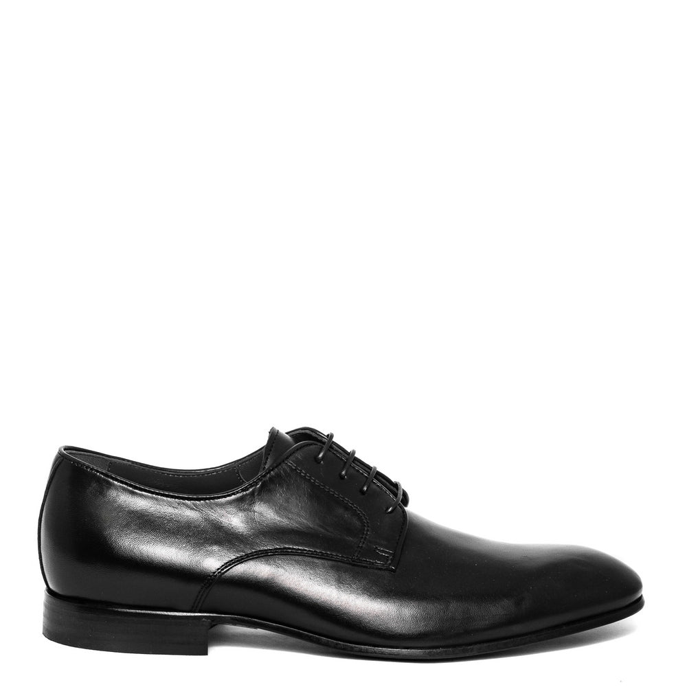 Italian Men Black Leather Shoes #3725