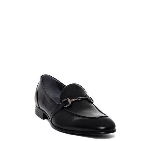 Italian Men Black Leather Shoes #3732