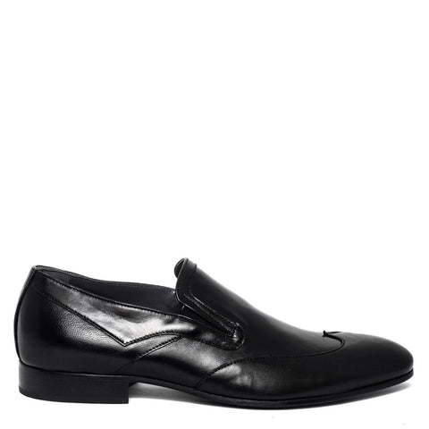 Italian Men Black Leather Shoes #3734